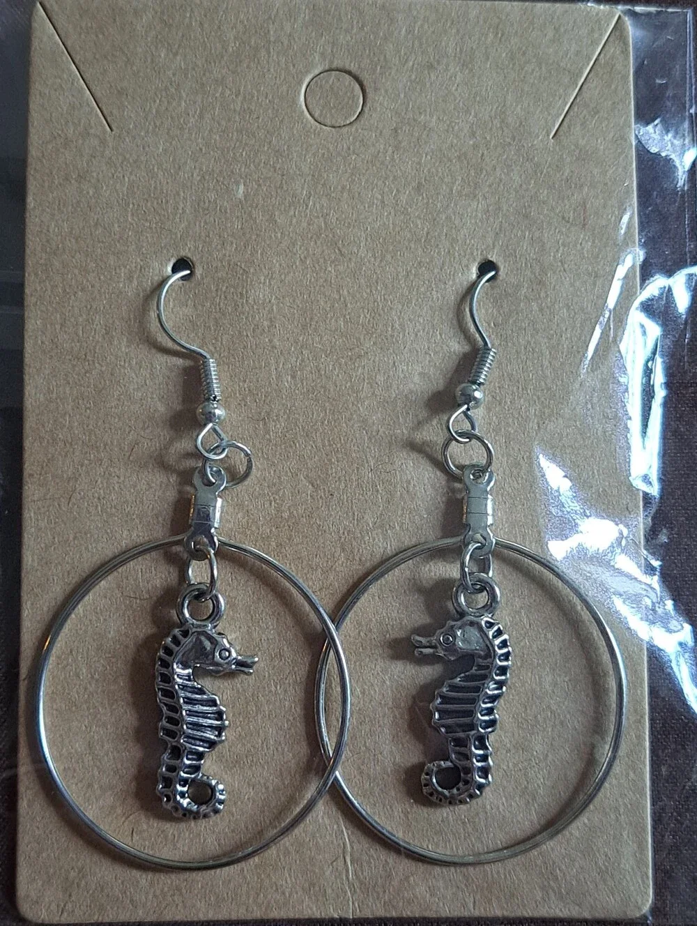 Seahorse Hoop Earrings
